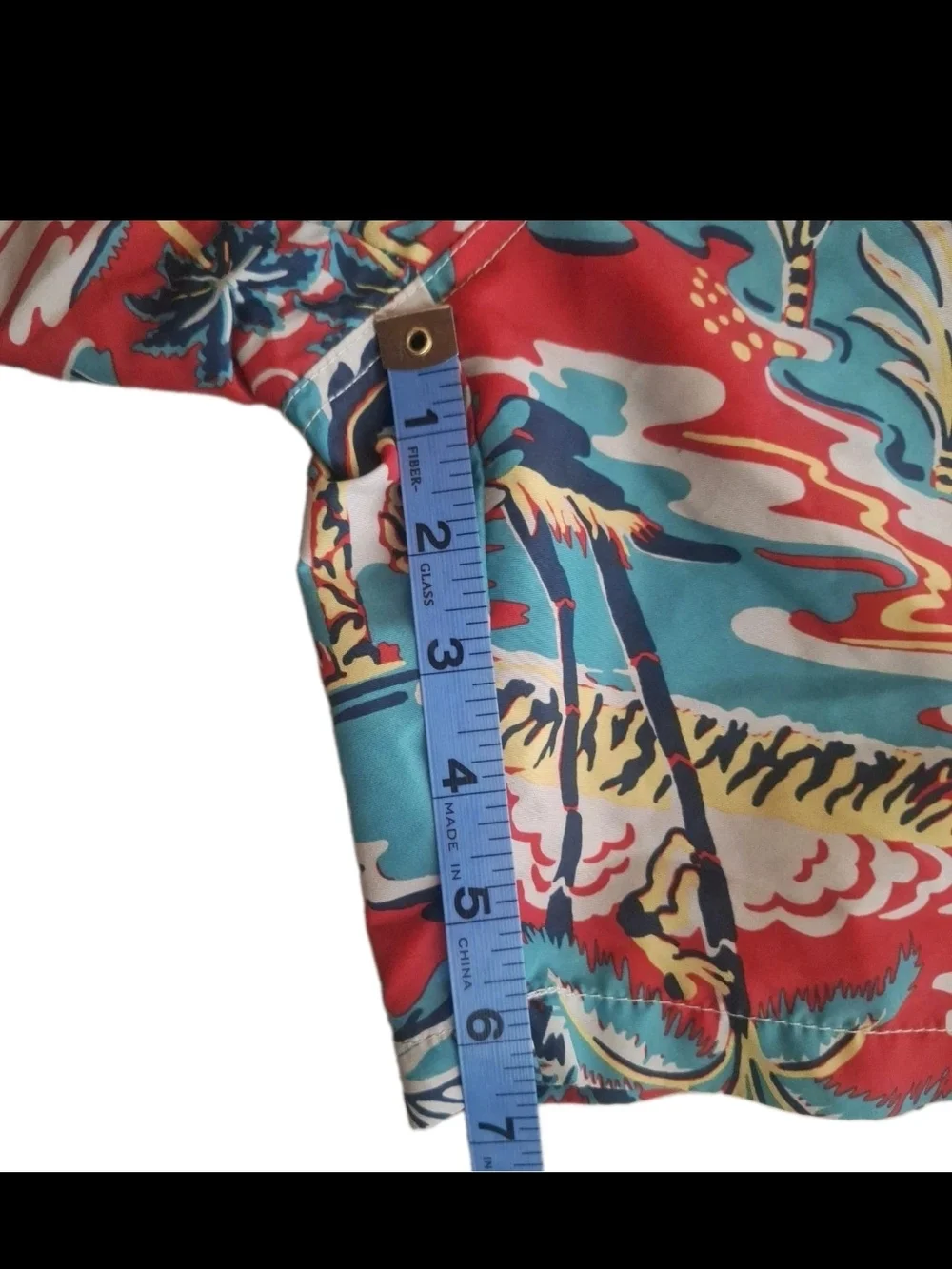 Polo Ralph Lauren Swim Trunks Mens Large Red Aloha Hawaiian Surfer Print Shorts